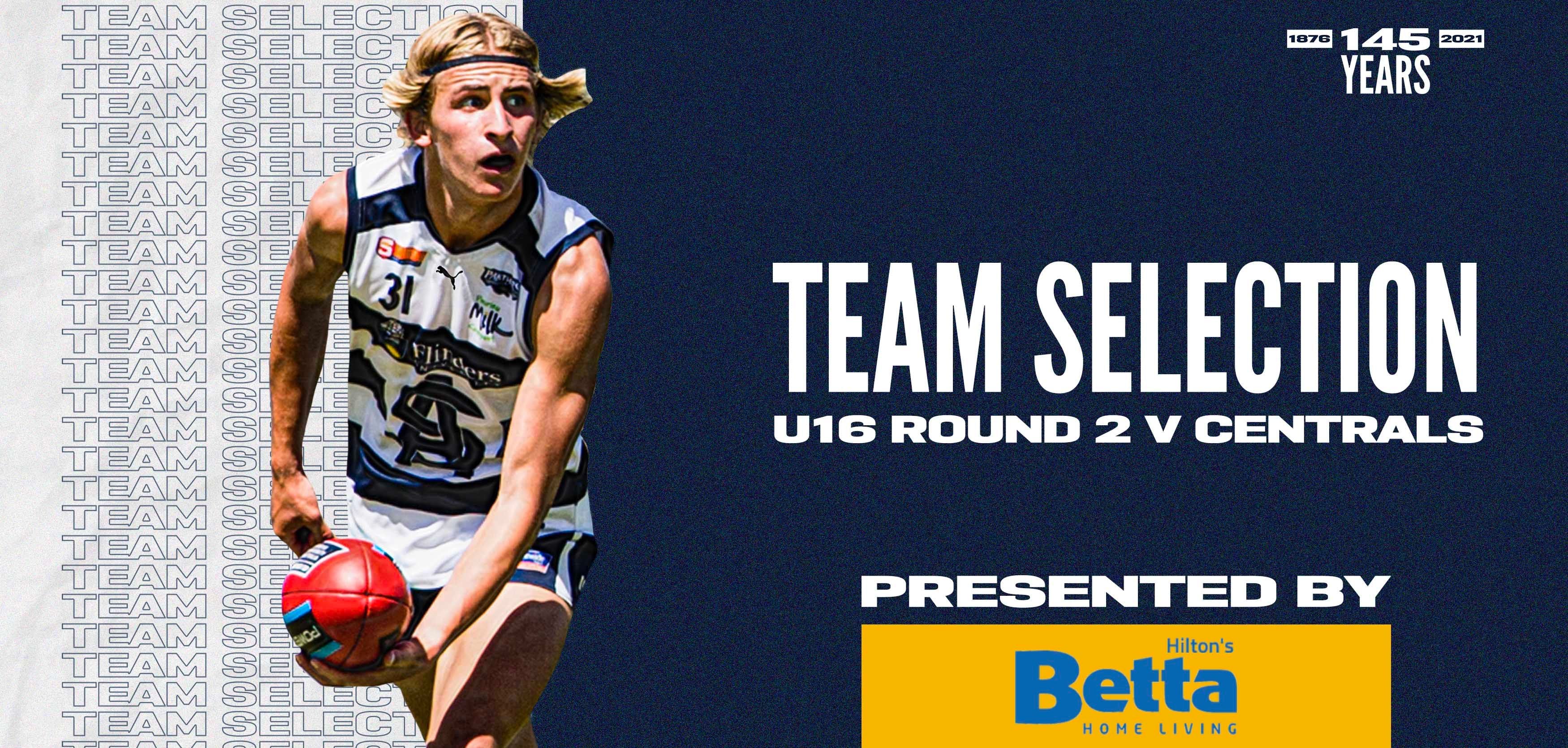 BETTA Team Selection: Under-16 Round 2 vs Central District BETTA Team Selection: Under-16 Round 2 vs Central District